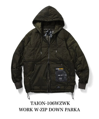 ワーク Wジップリブ ダウンパーカー – TAIONインナーダウン公式