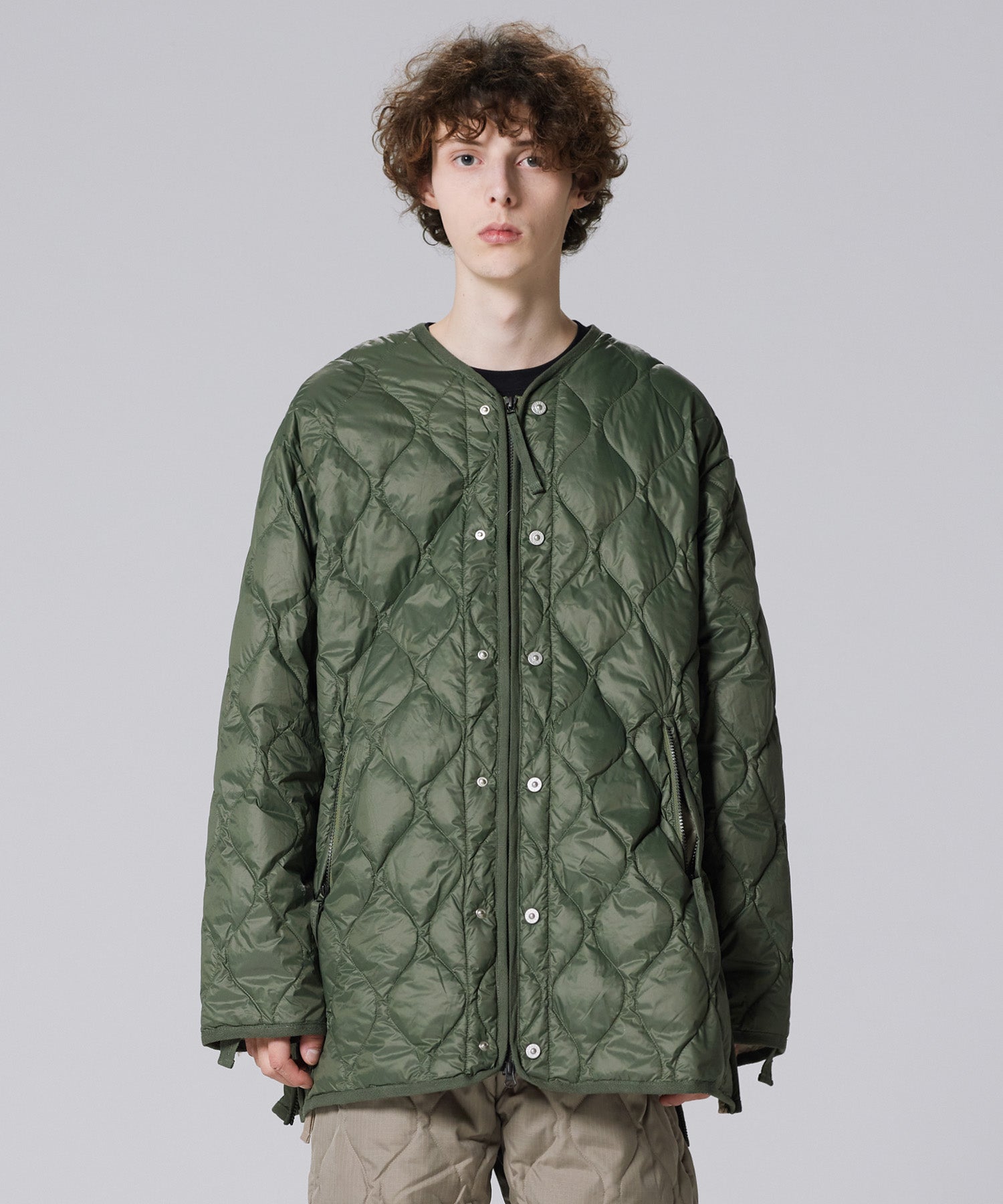 ミリタリー M65 ライナーWジップ ダウンジャケット-ソフトシェル