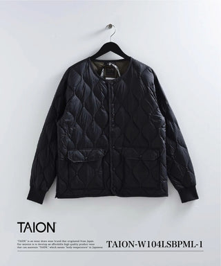 ミリタリー オーバーサイズクルーネック ダウンジャケット-ソフト