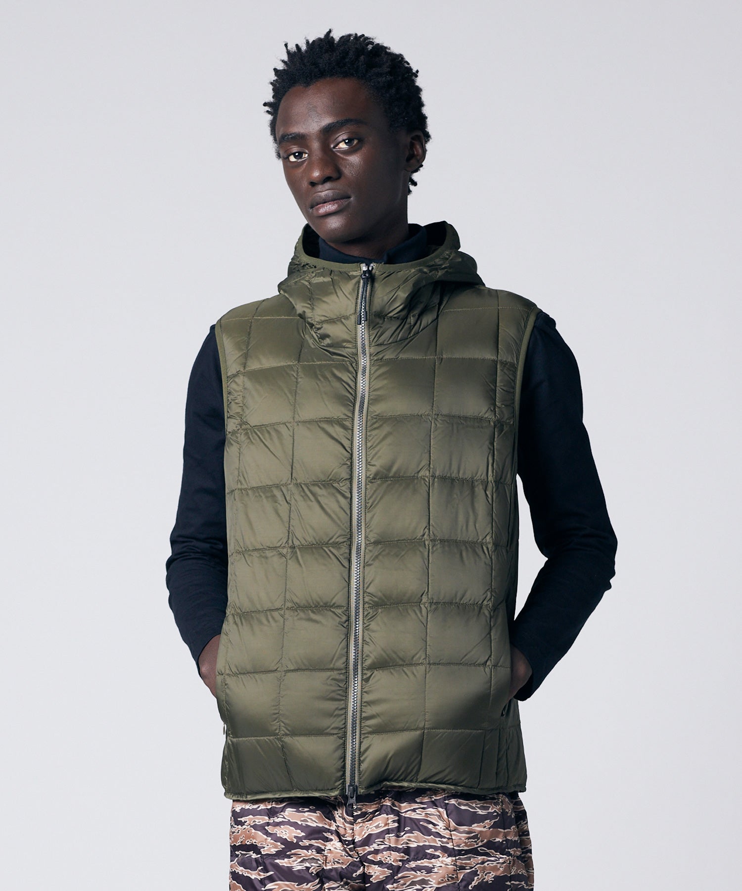 ベーシック Wジップ ダウンフードベスト – TAIONインナーダウン公式