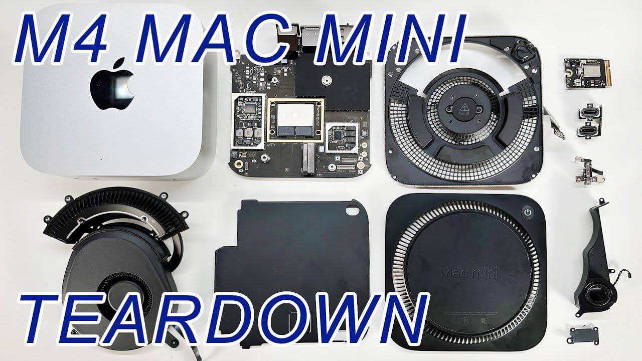 M4搭載｢Mac mini｣の分解動画 ｰ SSDはモジュール式で容易に換装可能