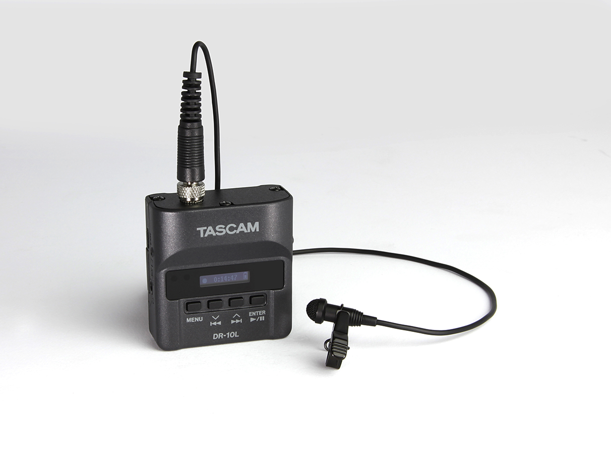 DR-10L | Ultra-Compact Audio Field Recorder With Lavalier Mic