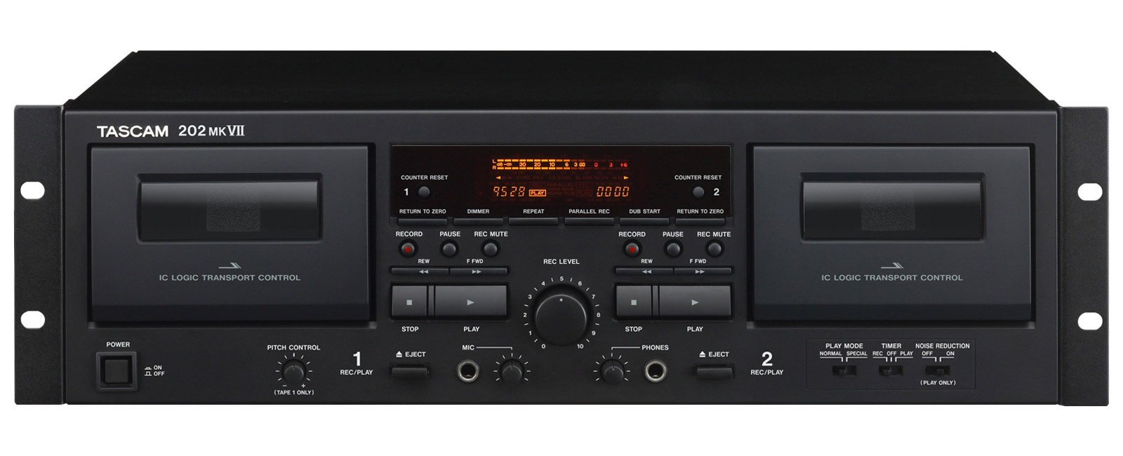202MKVII | Double Cassette Deck with USB Port | TASCAM - United States