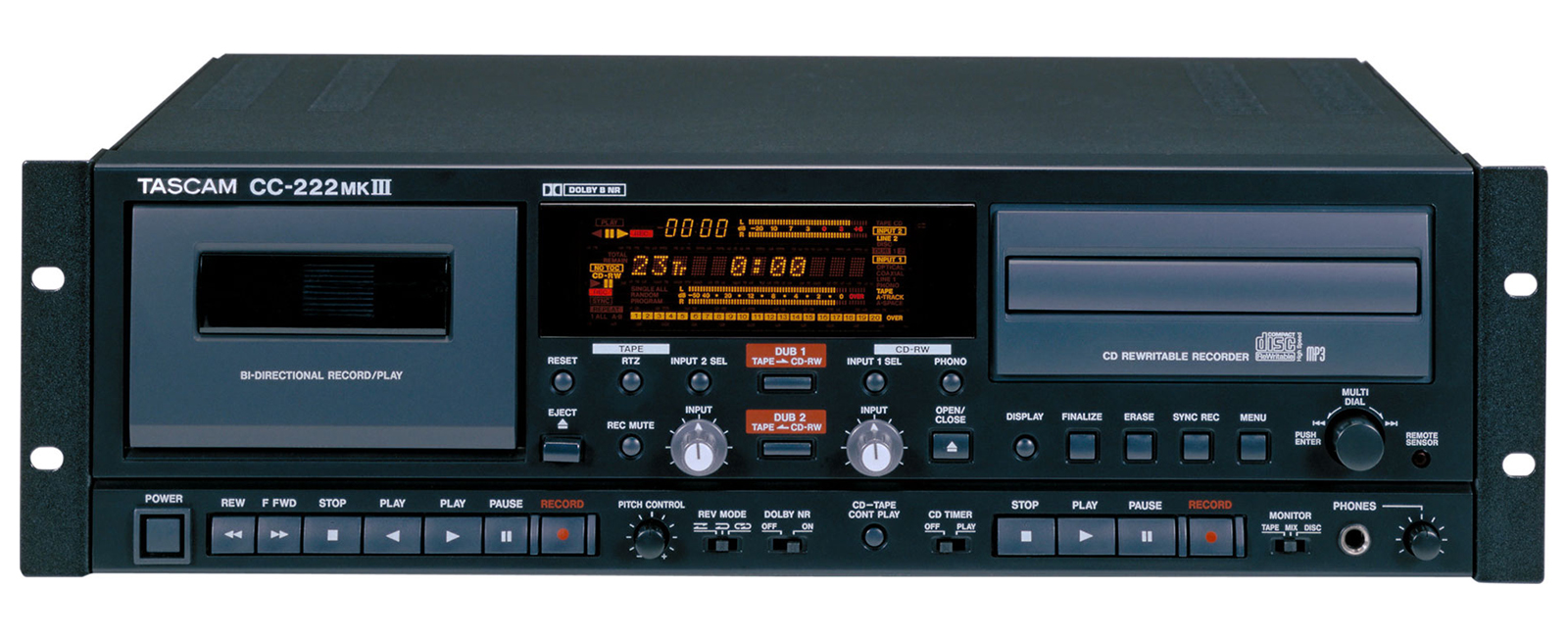 CC-222MKIII | 業務用CDレコーダー/カセットデッキ | TASCAM (日本)