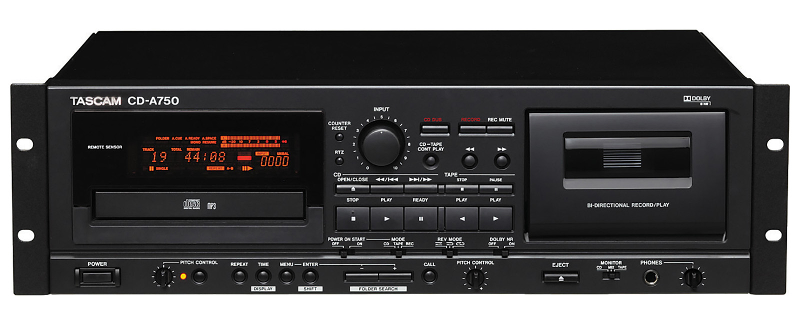 CD-A750 | 業務用CDプレーヤー/カセットデッキ | TASCAM (日本)