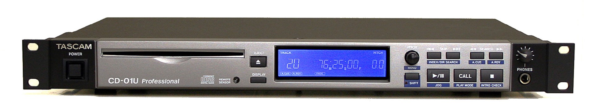 CD-01U PRO | 1-Rackspace Professional CD Player | TASCAM