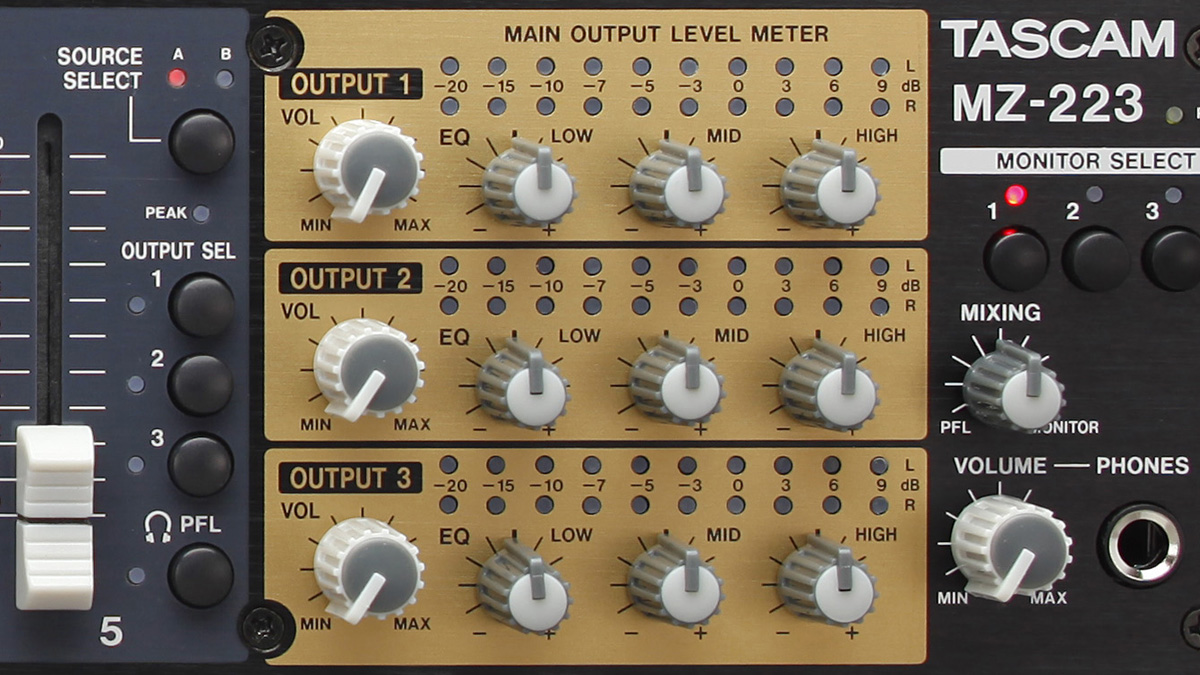 MZ-223 | 5 チャンネルマルチゾーンオーディオミキサー | TASCAM (日本)