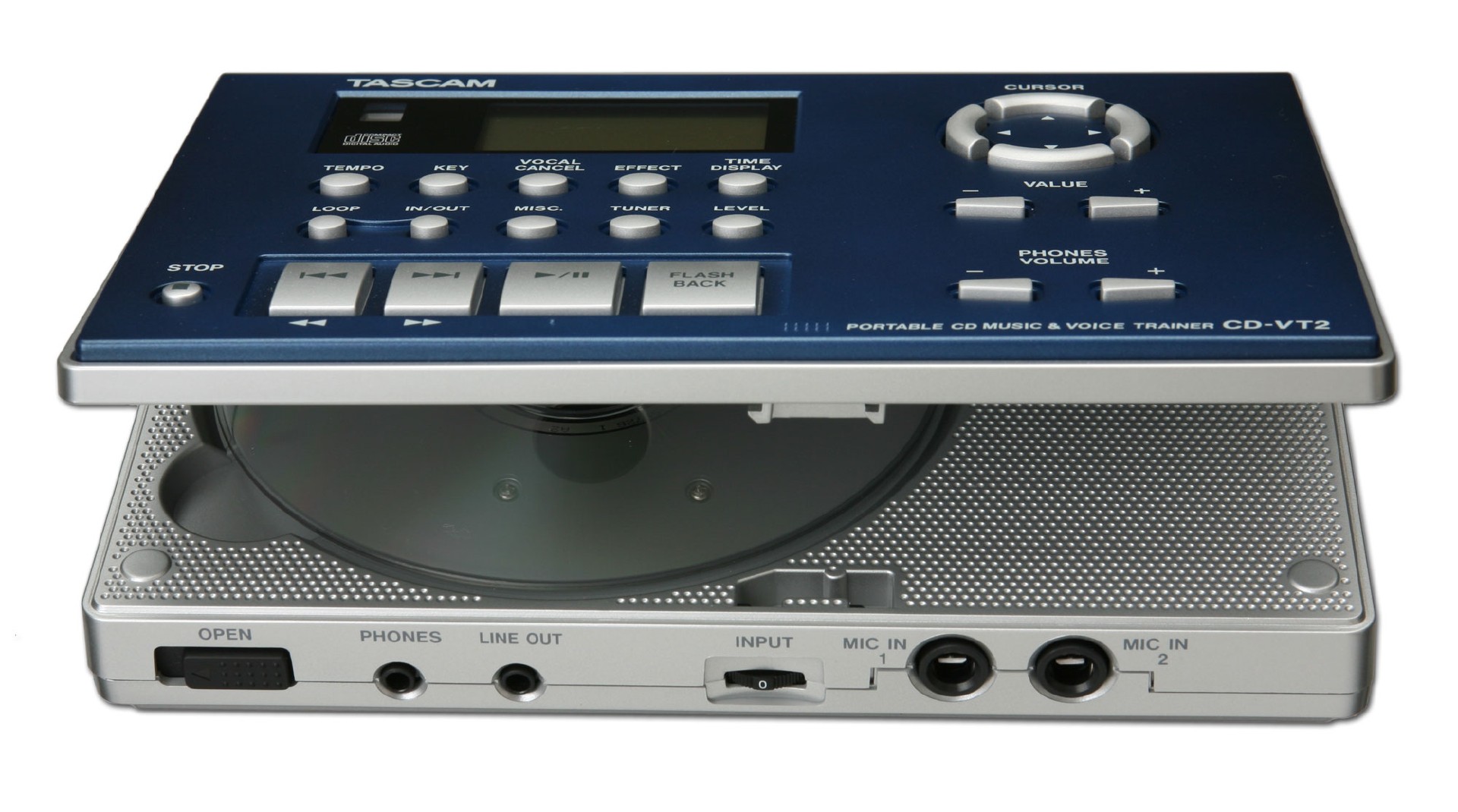 CD-VT2 | ポータブルCDミュージック&ボイストレーナー | TASCAM (日本)