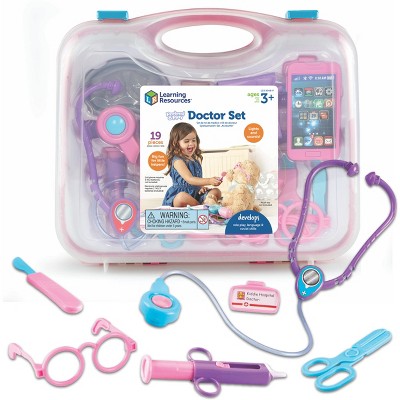 Learning Resources Pretend & Play Doctor Set, Pink, Ages 3+ : Target