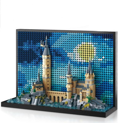 Angel Sar Micro Brick Magic Castle Building Set, 2-in-1 Building