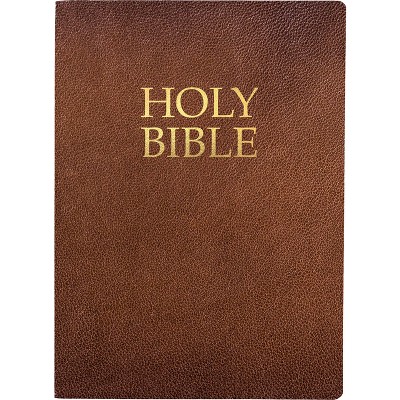 Kjver Holy Bible, Large Print, Walnut Alligator Bonded Leather