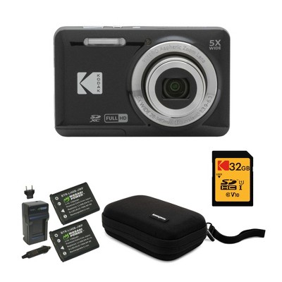 Kodak Pixpro Friendly Zoom FZ55 Digital Camera (Black) Bundle with