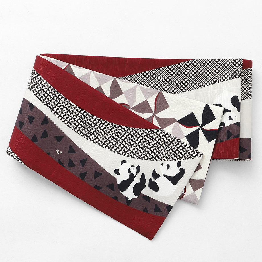 WAKKA ワッカ 半幅帯 帯 細帯 リバーシブル 正絹 単品 日本製 【 おび