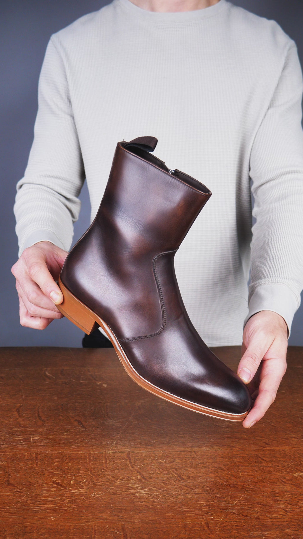 Zip Boot Brown | Thomas Bird | tblon.com