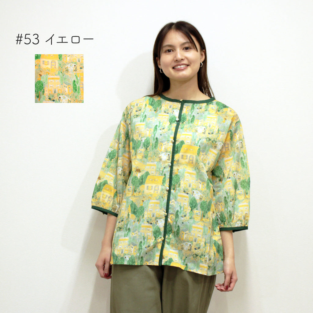 絵画のようなまちなみブラウス 152116 – T'BIS STUDIO(ﾃｨｰﾋﾞｽｽﾀｼﾞｵ