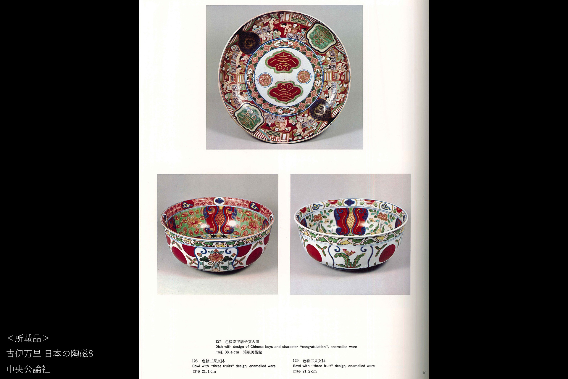 古伊万里色絵三果文鉢（江戸時代 / 所載品） - 天平堂（TENPYODO）