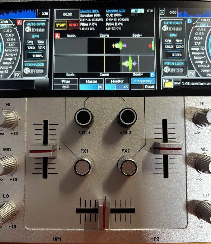 ポータブルDJシステム「FJ1」簡易マニュアルその1「曲を再生しよう」