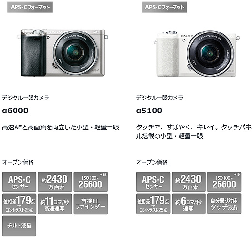プライスダウン】初心者にもおすすめなミラーレス一眼『α6000』『α5100