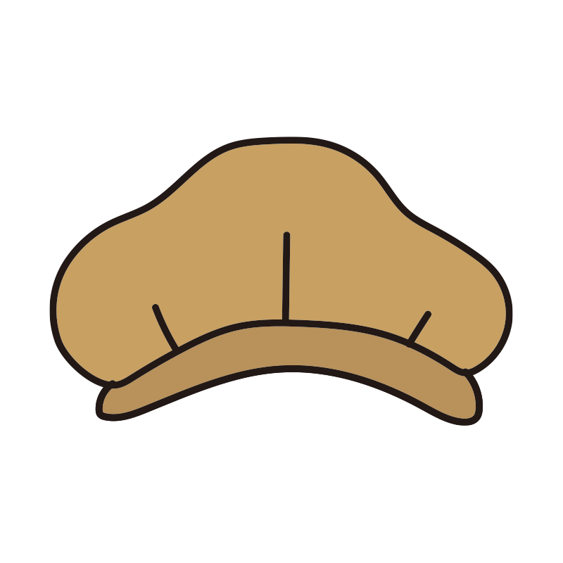 パン屋さんの帽子 | かわいい手描きの無料イラスト｜商用利用OKの