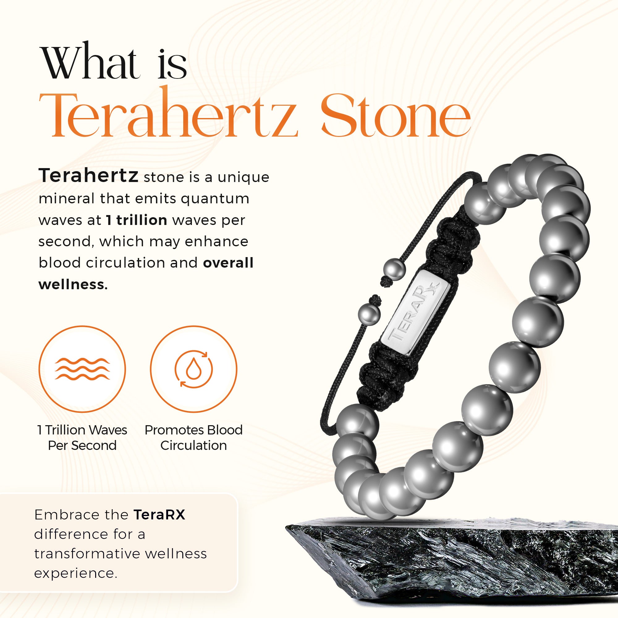 Terahertz Bracelet Round Beads for Daily Wear - TeraRX