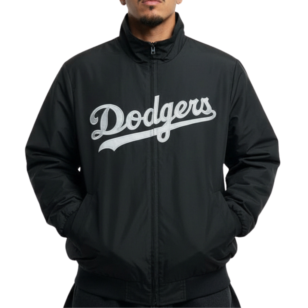 Los Angeles Dodgers Zipper Windbreaker - Black