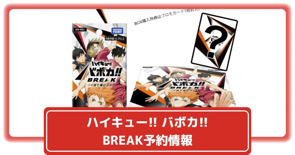 バボカ ハイキュー プロモ プロモパック 1弾 各種2枚セット 各2枚ずつ