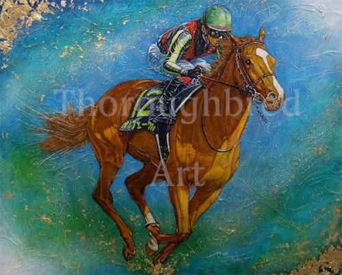 上鈴木正一「オルフェーヴル命の輝き1」皐月賞 | サラブレッドアート