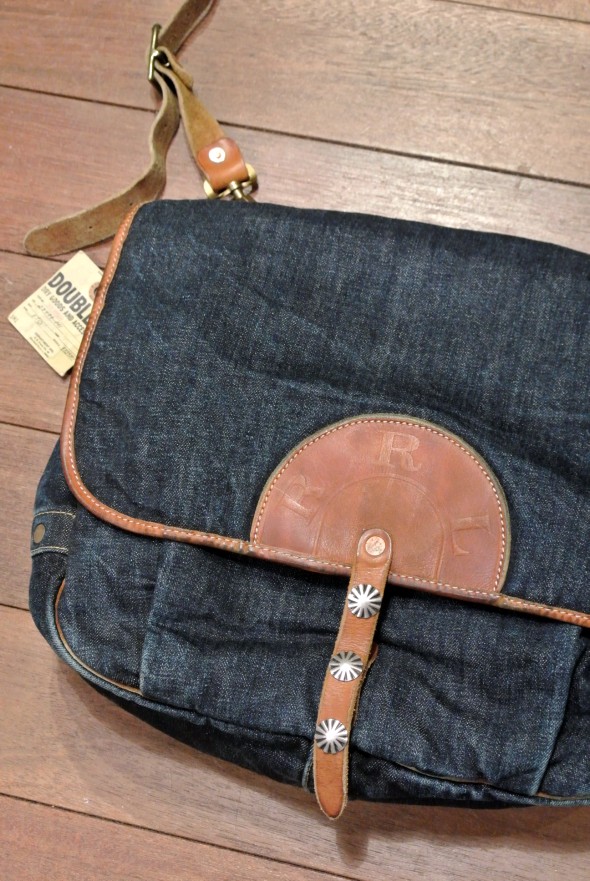 40%OFF!! 】RRL ダブルアールエル デニム+レザー メールショルダー