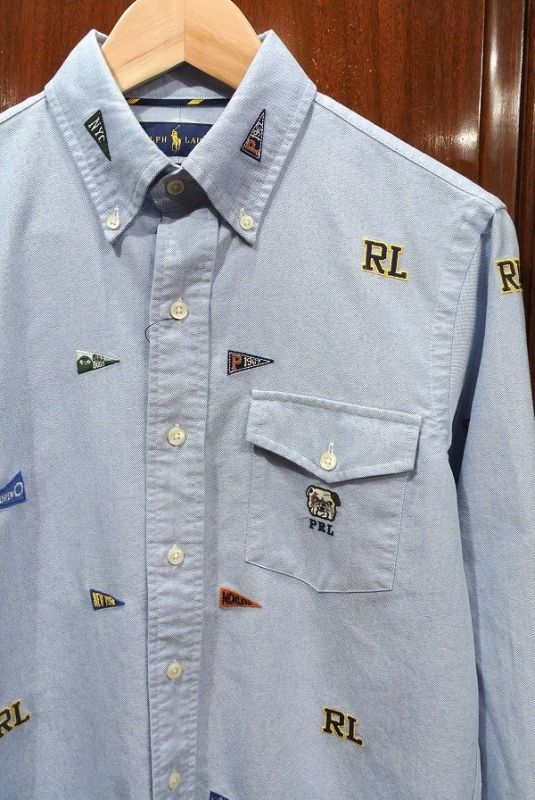 ポロラルフローレン フラッグモノグラム刺繍 オックスフォード B.D