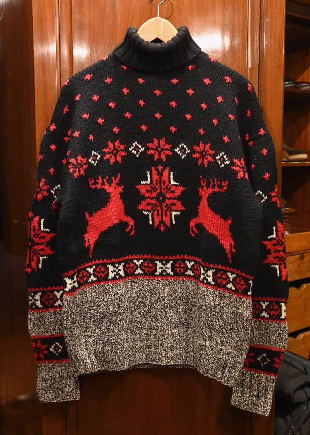 90s VTG/USED ポロラルフローレン ハンドニット タートルネック