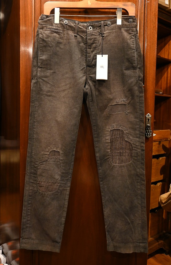 未使用タグ付き RRL ダブルアールエル コーデュロイワークトラウザーズ