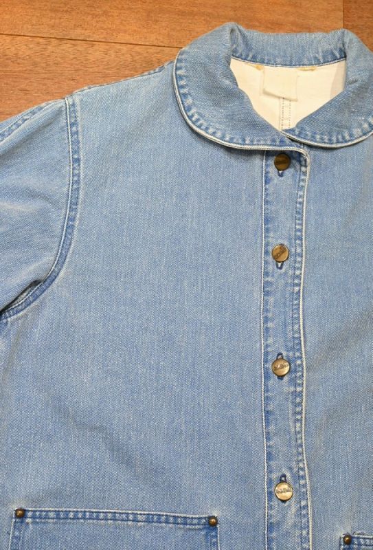 80s VTG/USED L.L BEAN エルエルビーン ショールカラー デニム