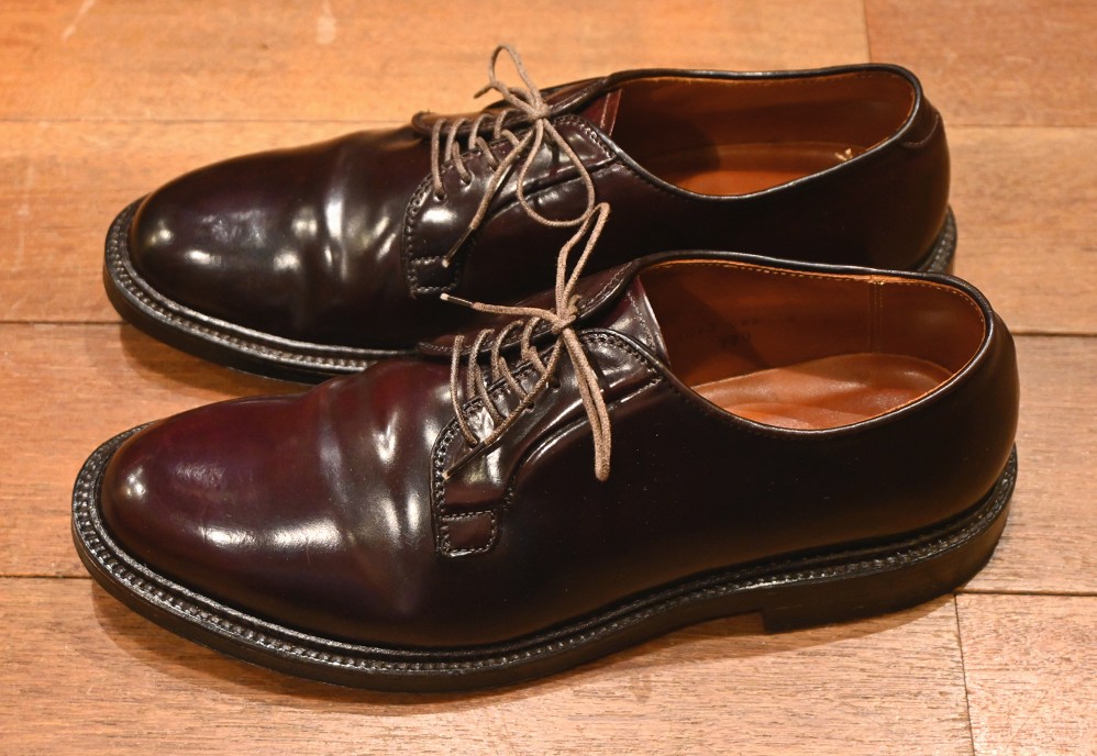 ALDEN オールデン 990 シェルコードバン プレーントゥ(Burgundy/9-D)箱