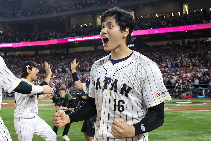 WBC優勝の瞬間、大谷翔平に