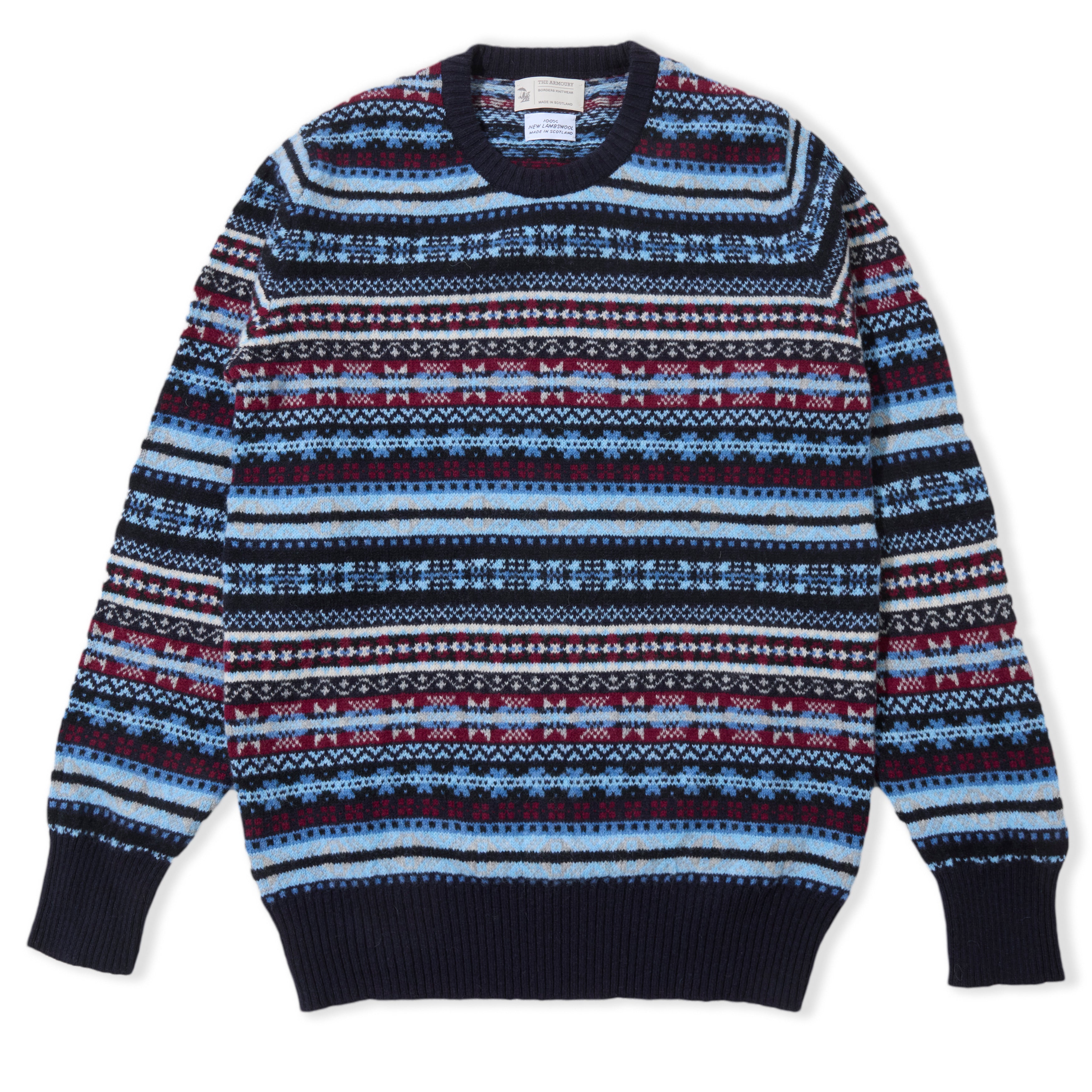 Lambswool Fair Isle Crewneck Sweater - The Armoury