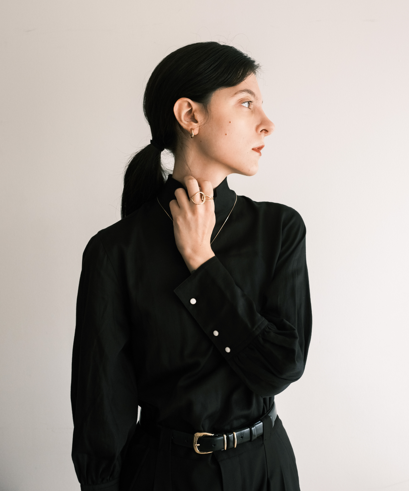 ≪通常販売≫high neck dress shirts （ハイネックドレスシャツ