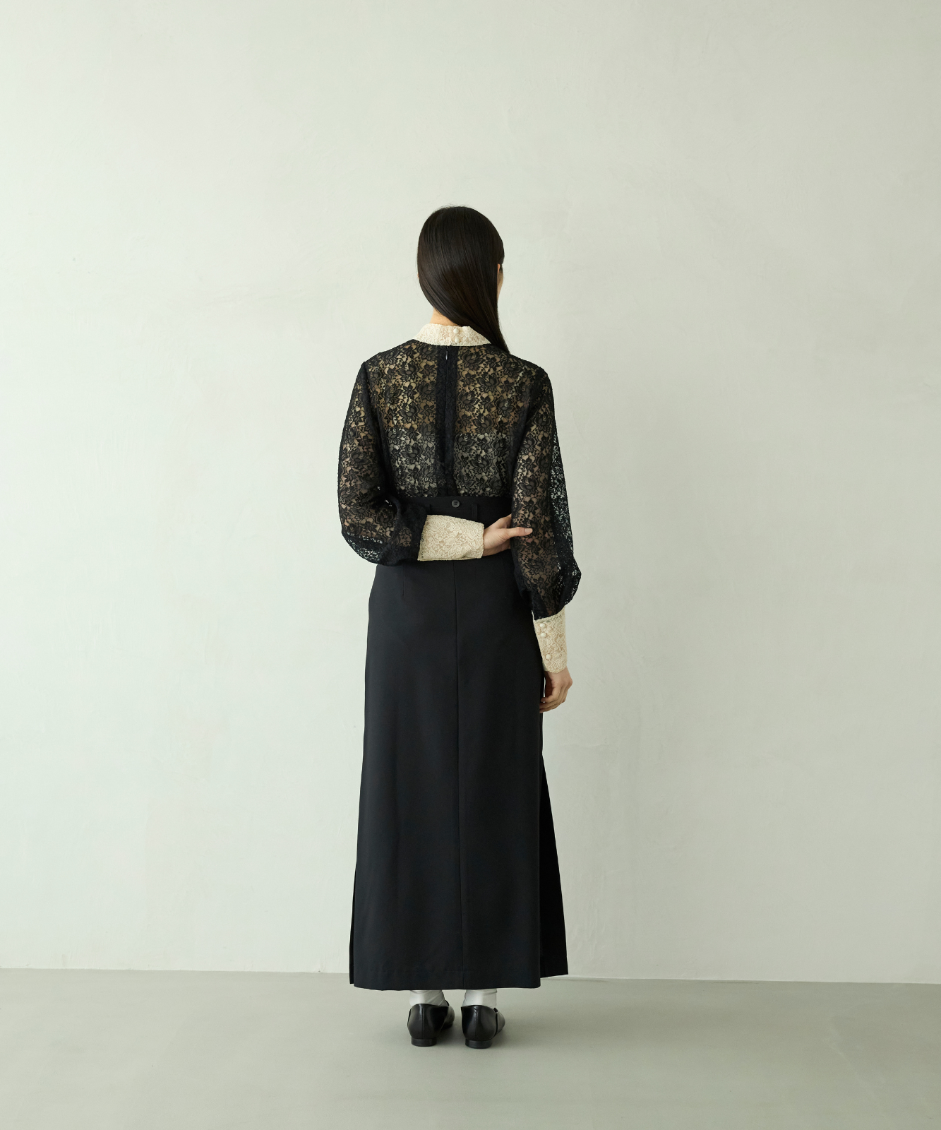 ≪通常販売≫bicolor lace blouse（バイカラーレースブラウス） – THE