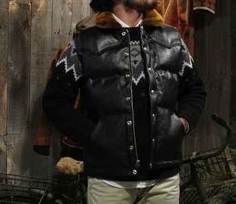 ホースハイドレザーダウンベスト - ザ・リアルマッコイズ茨城