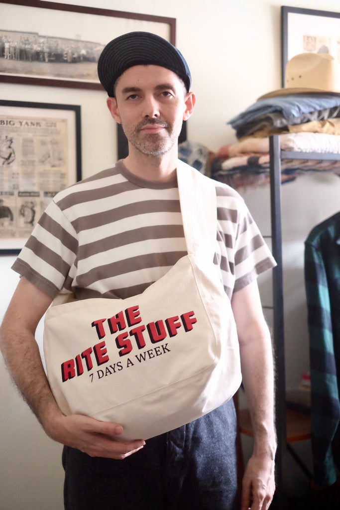 The Rite Stuff x Labor Day} Newspaper Boy 13 oz. Canvas Bag (Natural)