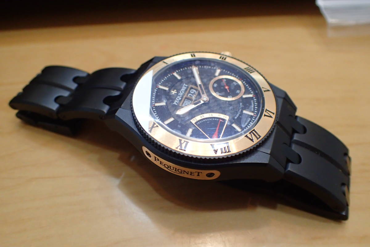 中古【PEQUIGNET】ペキニエ マニュファクチュール レッドゴールド