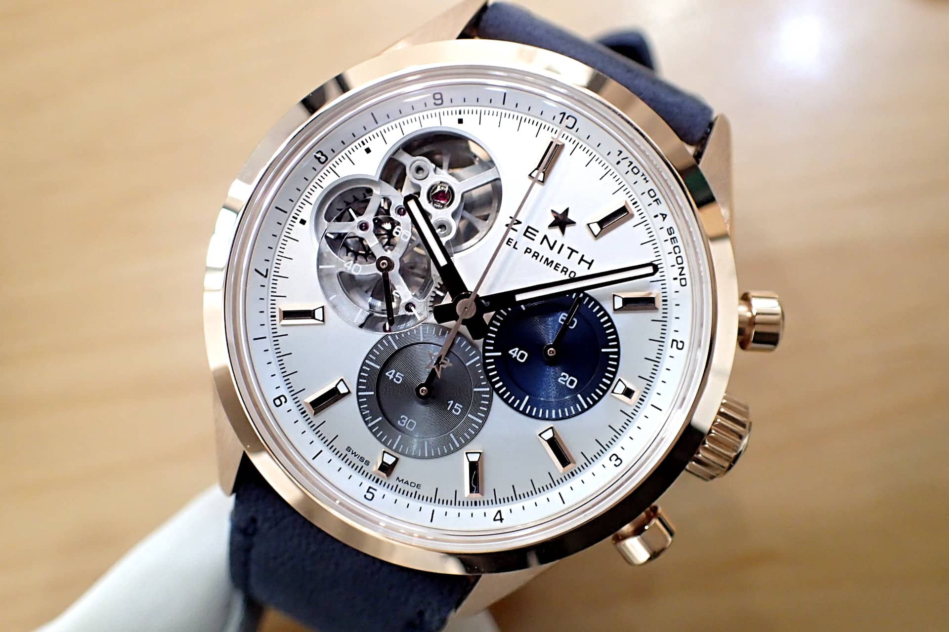 新古品【ZENITH】ゼニス クロノマスター オープン K18RG Ref.18.3300