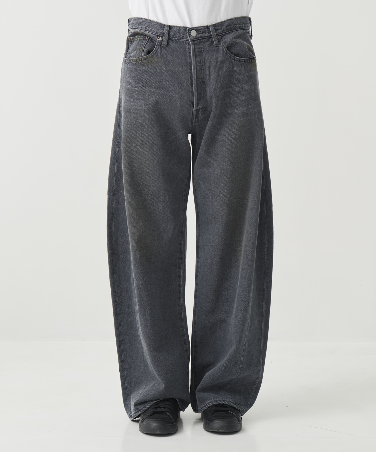 DEFORMATION WIDE DENIM JEANS| SSSTEIN