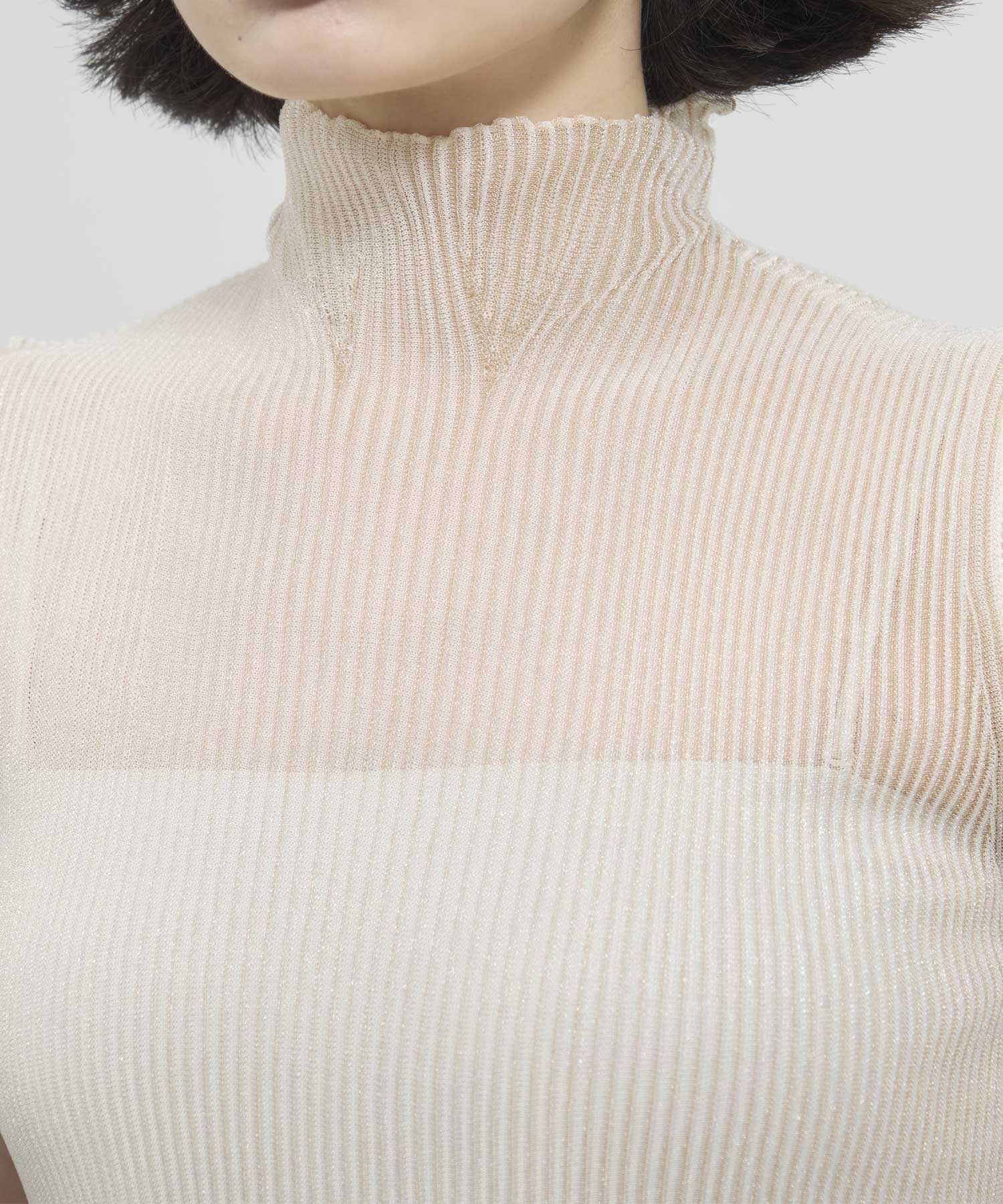 HYPHA LUCENT GLITTER SLEEVELESS TOP(FREE GOLD): CFCL: WOMENS｜THE