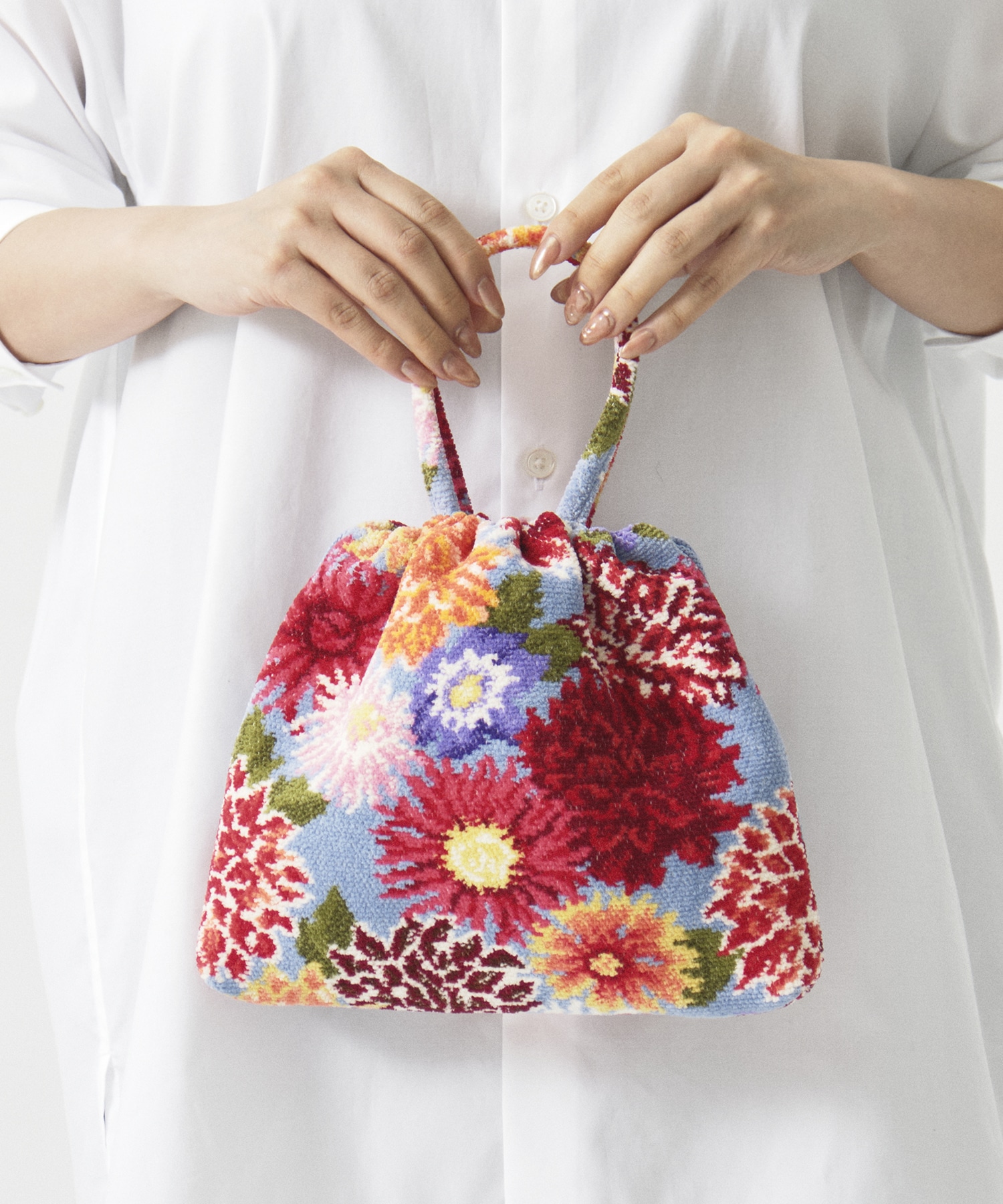 FEILER×KEITAMARUYAMA DAHLIA Drawstring Bag｜FEILER（フェイラー