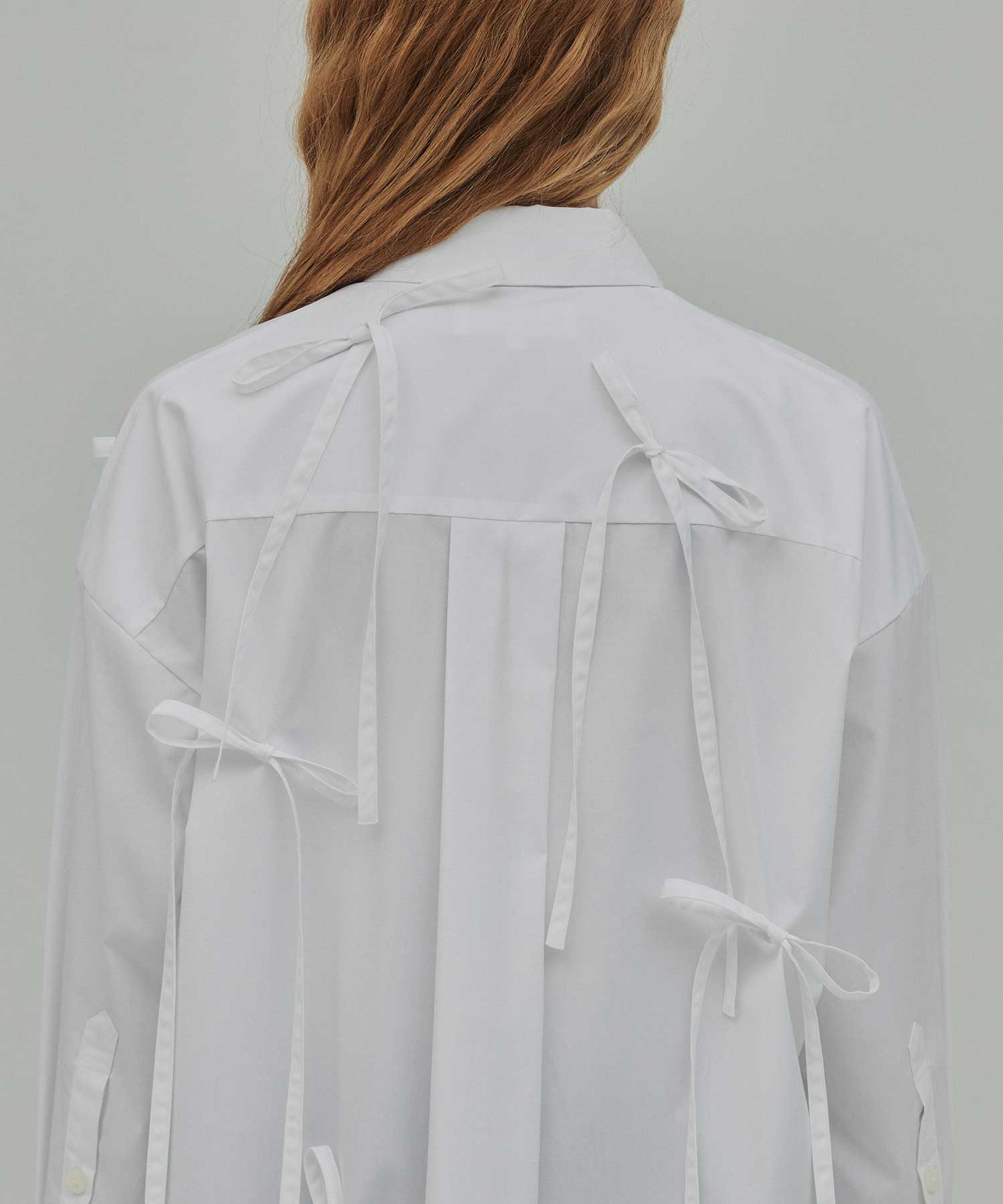 RIBBON SHIRT(38 WHITE): ENFOLD: WOMENS｜THE TOKYO ONLINE STORE