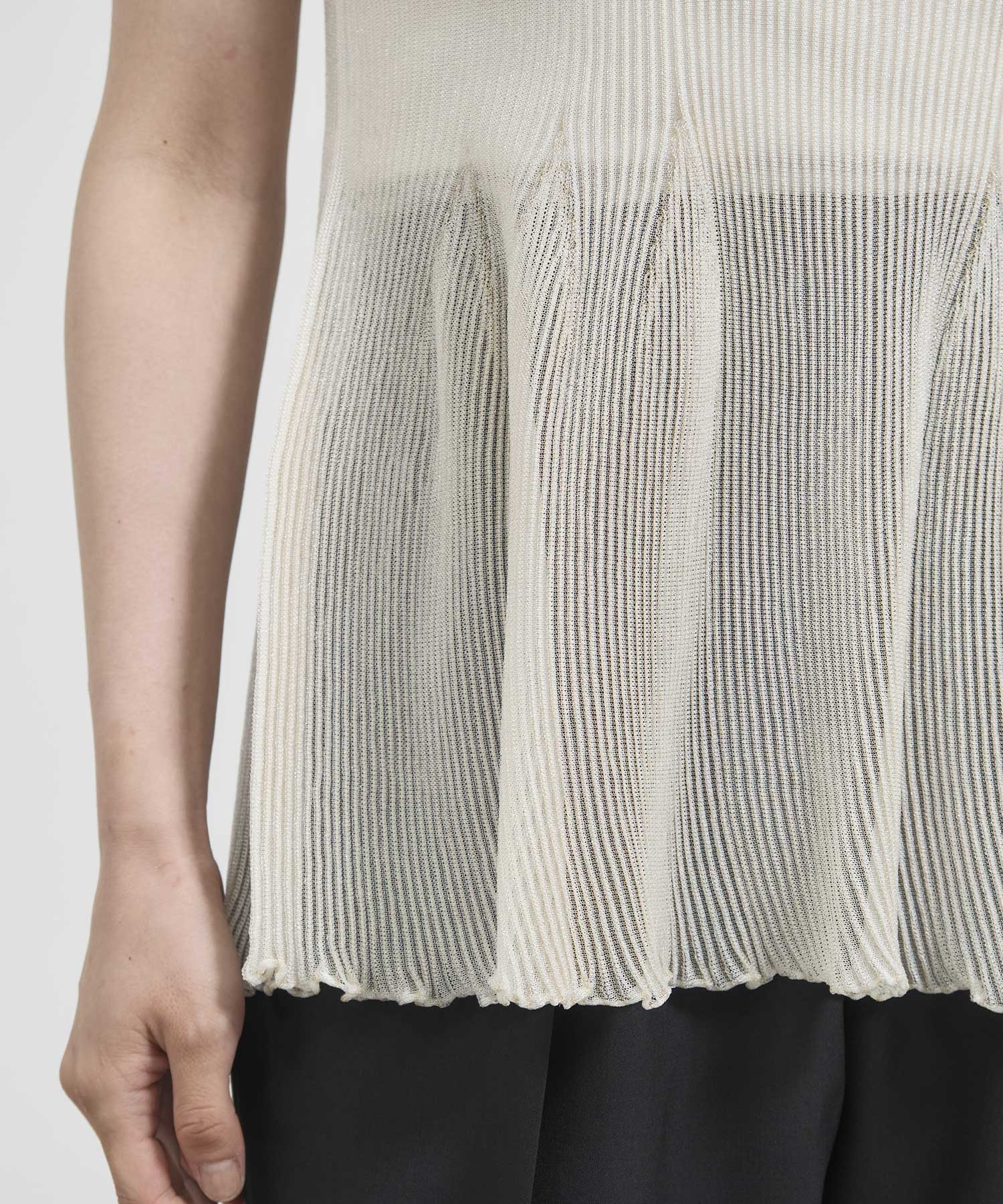 HYPHA LUCENT GLITTER SLEEVELESS TOP(FREE GOLD): CFCL: WOMENS｜THE