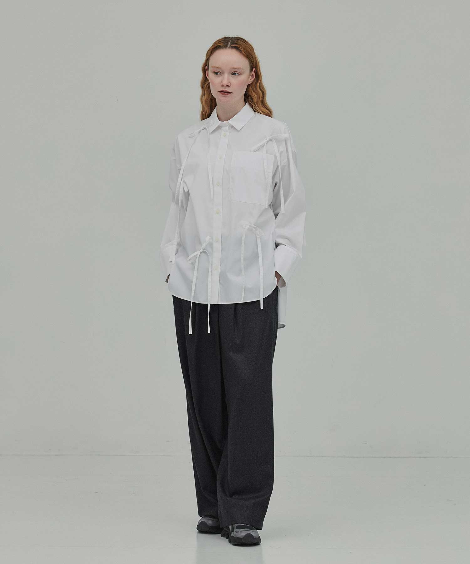 RIBBON SHIRT(38 WHITE): ENFOLD: WOMENS｜THE TOKYO ONLINE STORE