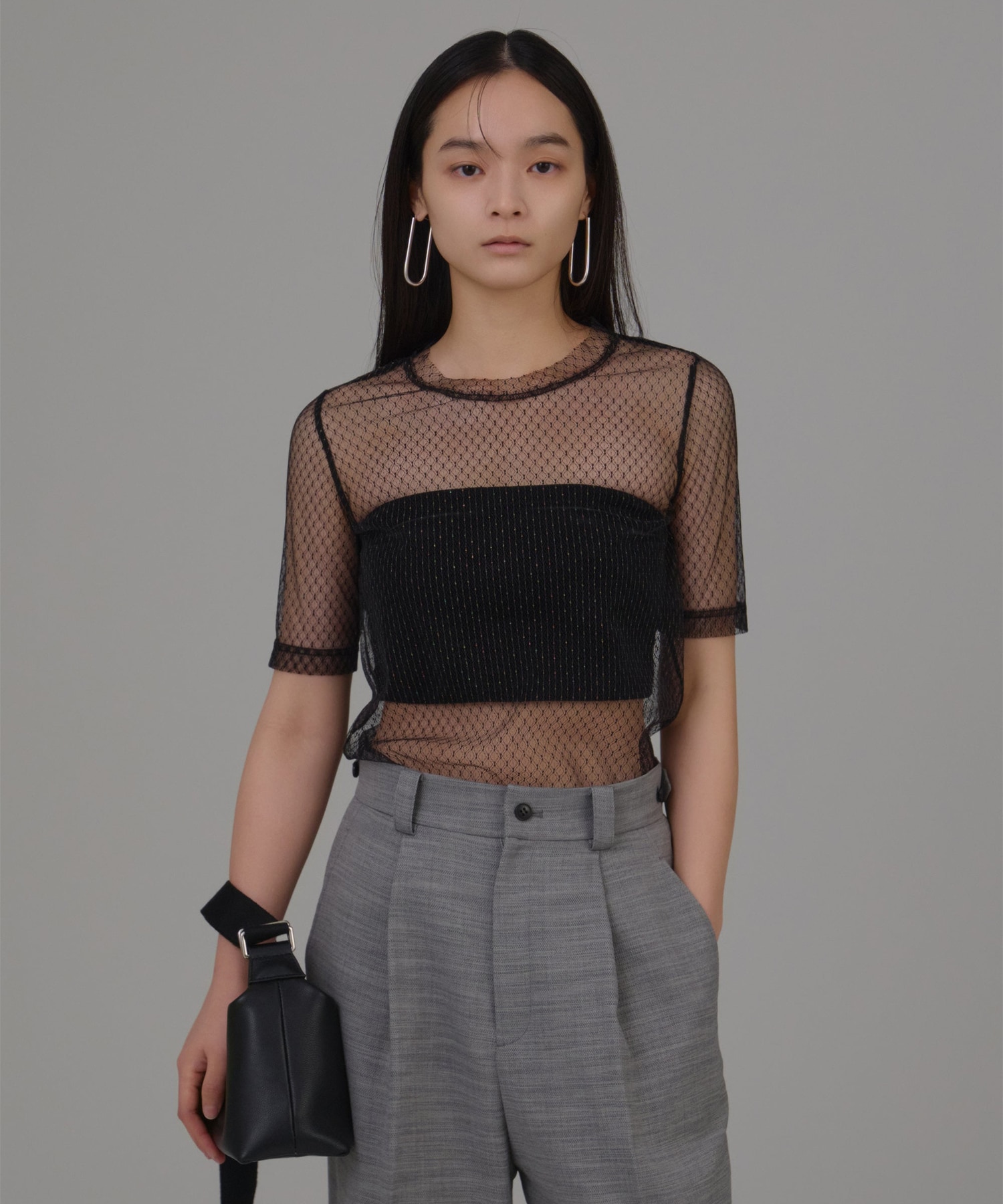 WEB限定】tulle lace tops(FREE BLACK): Louren: WOMENS｜THE TOKYO