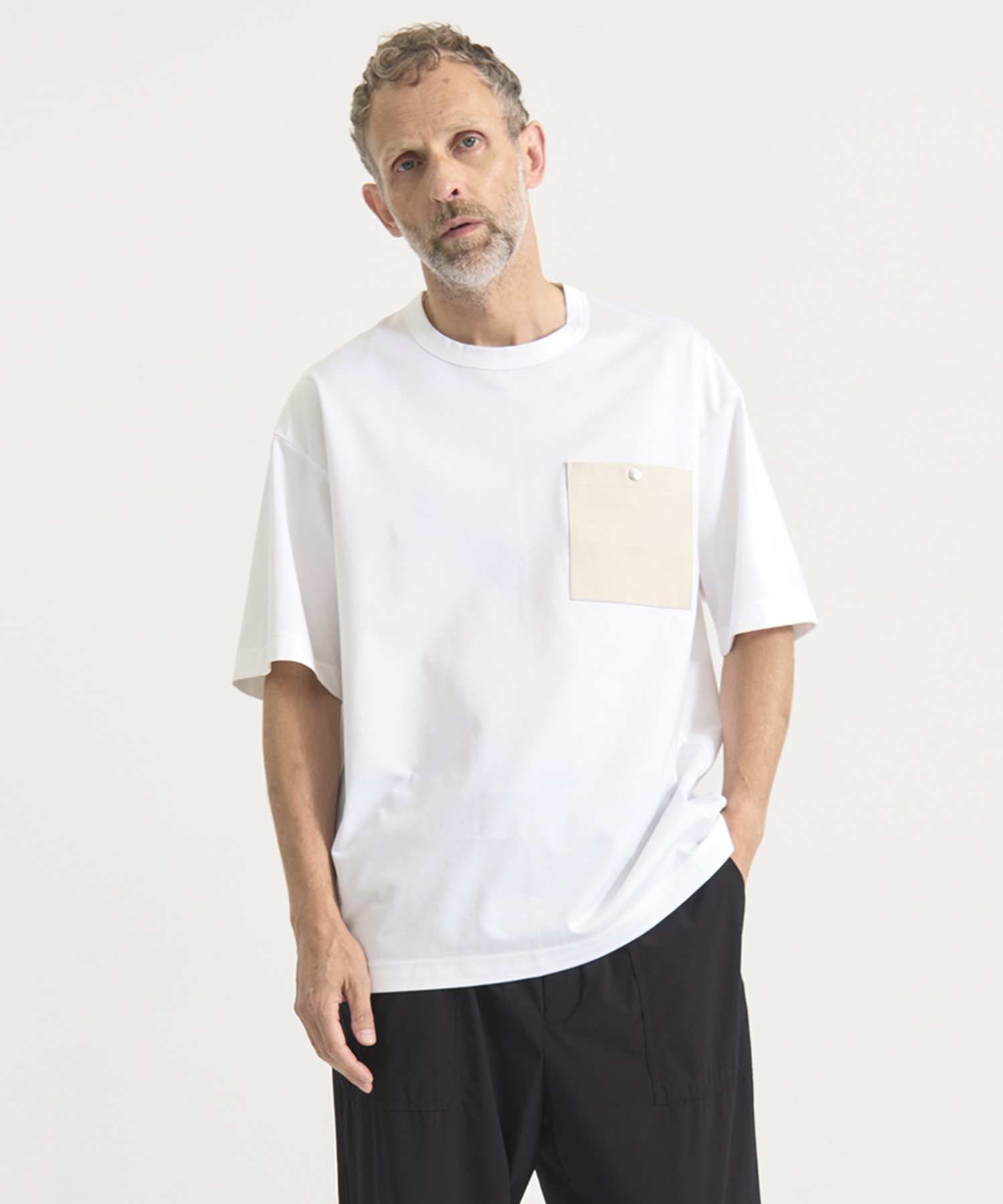 もう、汗らない』SOLOTEX Jersey Washable Neo Leather Pocket T