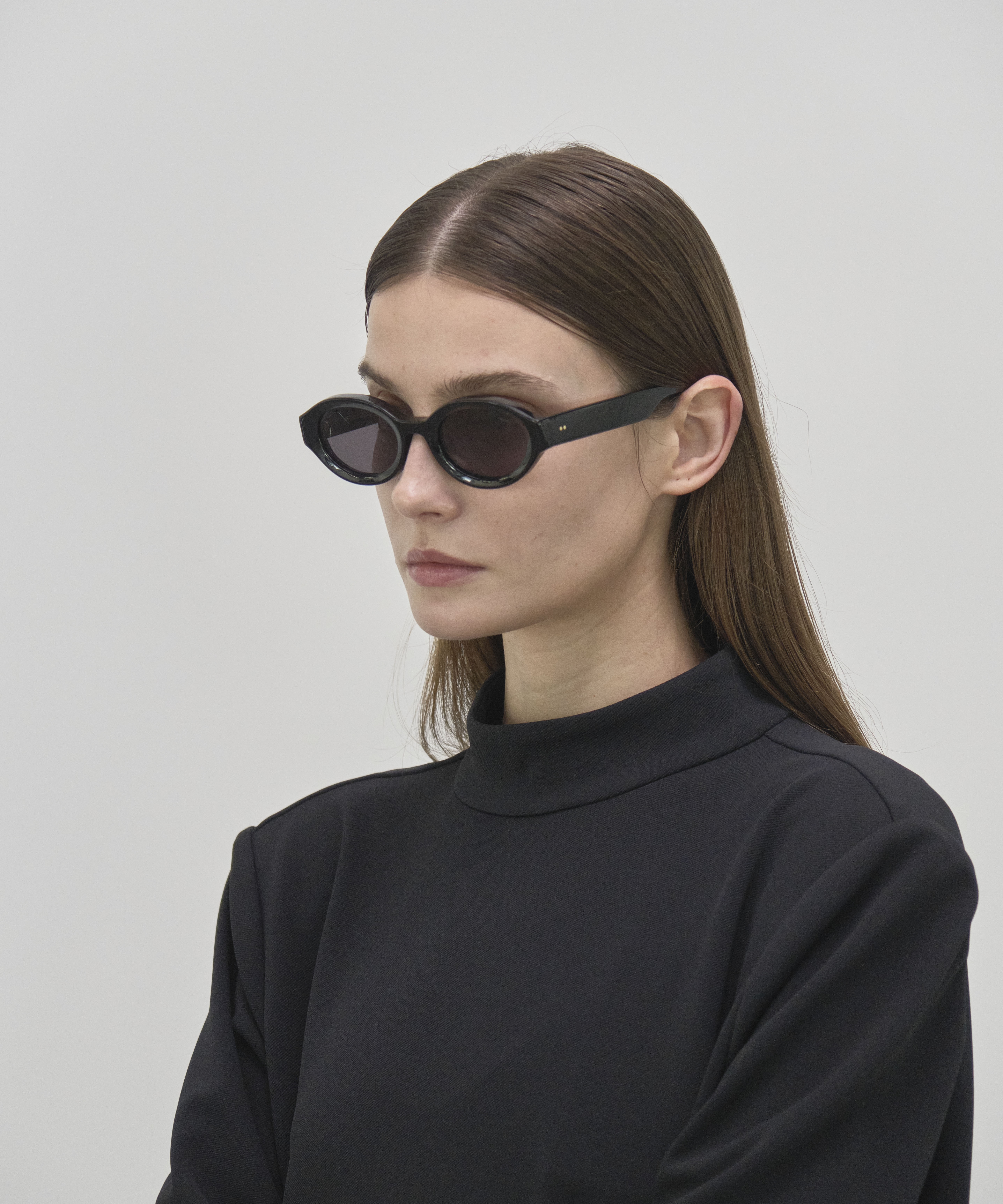 BLANC OVAL TELEVISION-CUT SUNGLASSES(FREE BLACK): FETICO: WOMENS